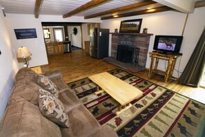 Living Room #2 with Wood Fireplace