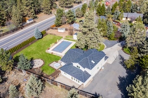 Rear Ariel view of property