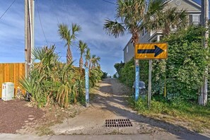 Pathway to beach from condo.