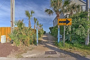 Pathway to beach from condo.