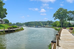 Take a stroll down our boardwalk by the lake!