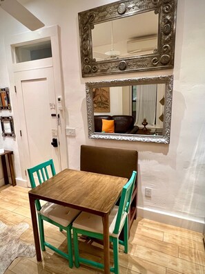 Dining space in Marfa House Fronteriza