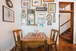 Game table off the dining and living rooms