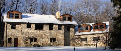 Combining Stone, Colonial and Organic Architecture; finished with PA hardwood