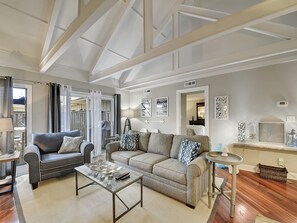 Living Room with Access to Back Patio at 508 Queens Grant