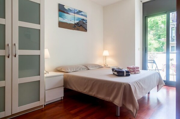 Ensuite Double Bedroom with Private Bathroom and Balcony Access