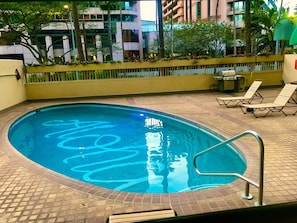 Swimming pool and  BBQ area (shared with other guests in the same building.