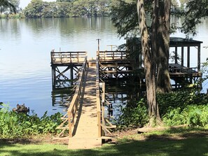 Dock with boat shed