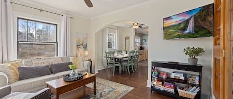 Front Entry | Sunny Living Area with Smart TV