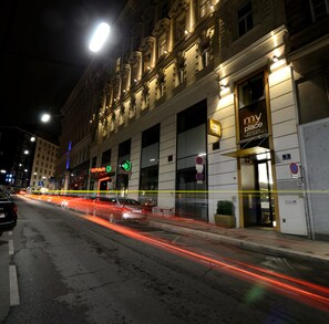 Front of property – evening/night