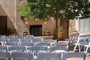 Outdoor banquet area