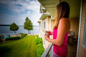 Blick vom Balkon
