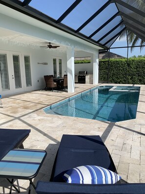 Padded Lounge Chairs, plenty of morning and afternoon sun