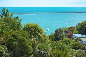 See over Nelson Haven, Boulder Bank & Tasman Bay to the Horizon

