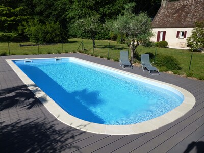 maison périgourdine de caractère avec piscine privée et jacuzzi pour 6 personnes