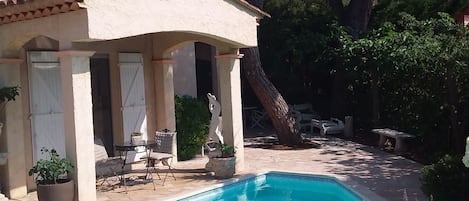 Private pool in back garden.