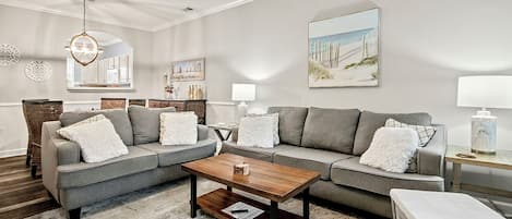 Spacious seating in the main living area