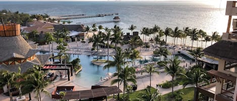 View of lower main pool and Zama Restaurant