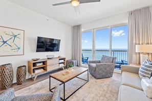 Living Area with Gulf Views