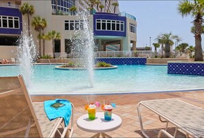 One of the pools with poolside bar