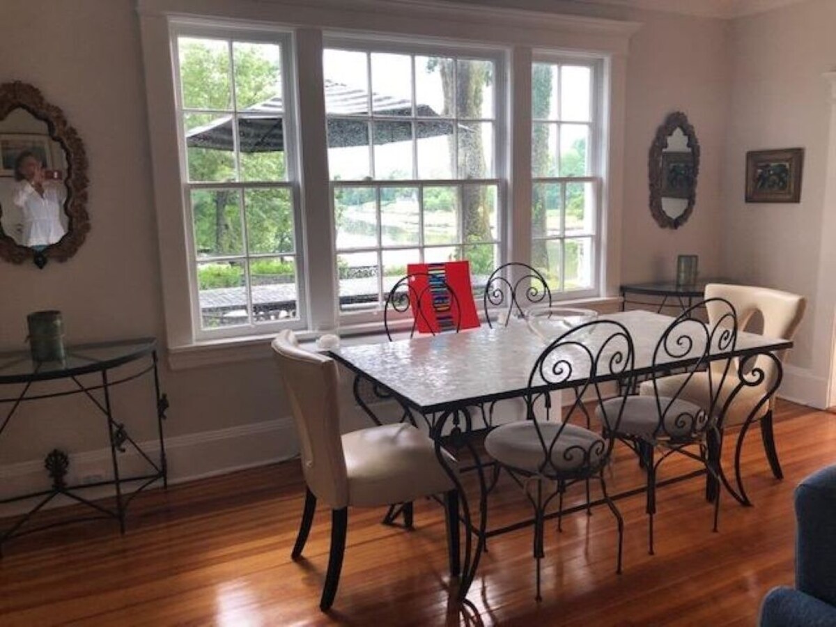 Dramatic family home directly on the Saugatuck River in Westport, CT