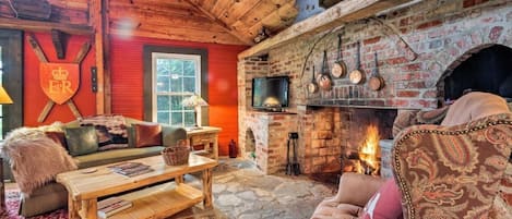 Cozy up in this charming cabin with your loved ones.