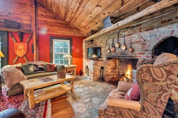 Cozy up in this charming cabin with your loved ones.