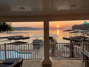 1st level covered patio - incredible sunrise viewing