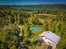 We're on the other side of the road, that's Lake Leelanau in this overhead shot