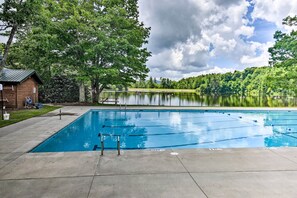 Dive into relaxation at the community pool.