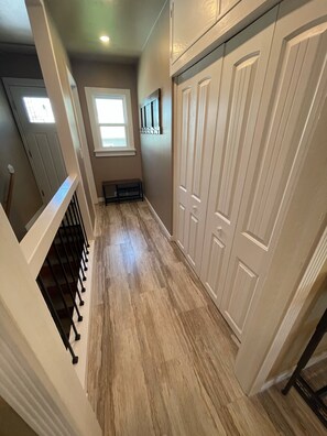 Back door entrance.  Hall pantry.