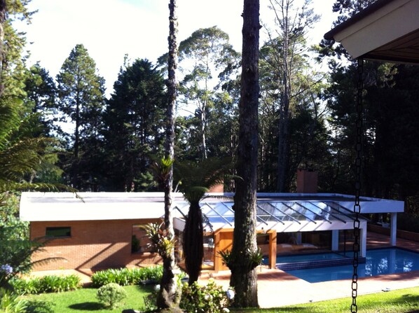 View from the house to the pavilion