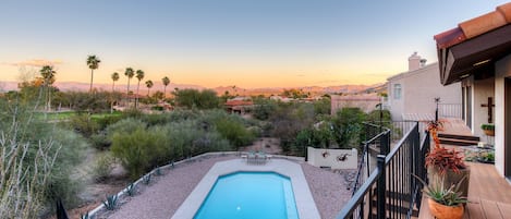 Breathtaking colors of the  sunrise! View of 4 peaks.