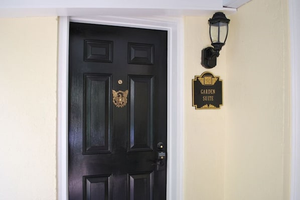 The entrance to your magical stay at the Whitaker Mansion