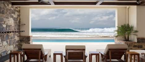 Patio with gorgeous ocean view