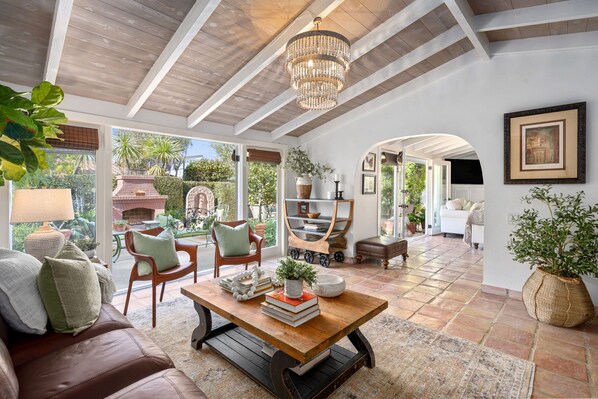  Living Room opens to enclosed backyard.