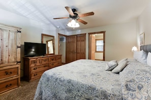 There's lots of privacy in the upstairs master suite.