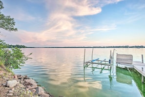 This waterfront Cedar Lake vacation rental boasts a dock.