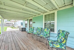 Sit on the deck after a fishing charter or a day on the bay!