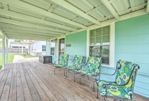 Sit on the deck after a fishing charter or a day on the bay!