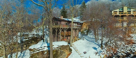 View of the house from the ski slopes