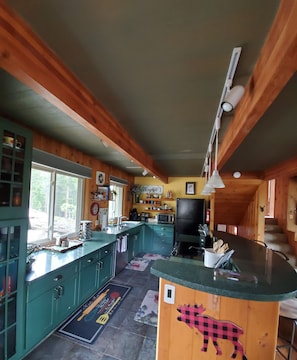 Open kitchen with stunning views