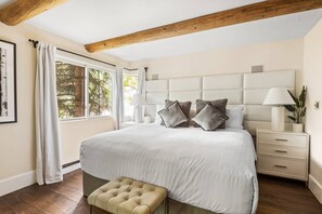 Great view outside the master bedroom!  If you need two twin beds in this room just send us a request when you book!