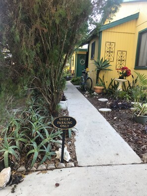Parking for our guests - follow the path to your private entrance. 