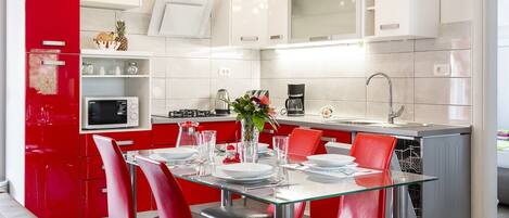 The dining area