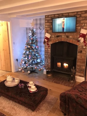 Cosy lounge at Christmas 