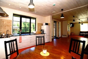 Kitchen area. Kitchen of villa "Dzukijos uoga"