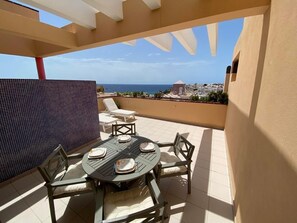 Beautiful and sunny terrace with sea views