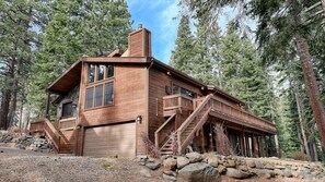 Huge back deck with a commanding view over Wood Creek Canyon