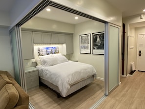 Sleeping Area with sliders open